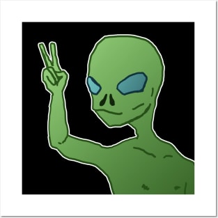 peace with aliens Posters and Art